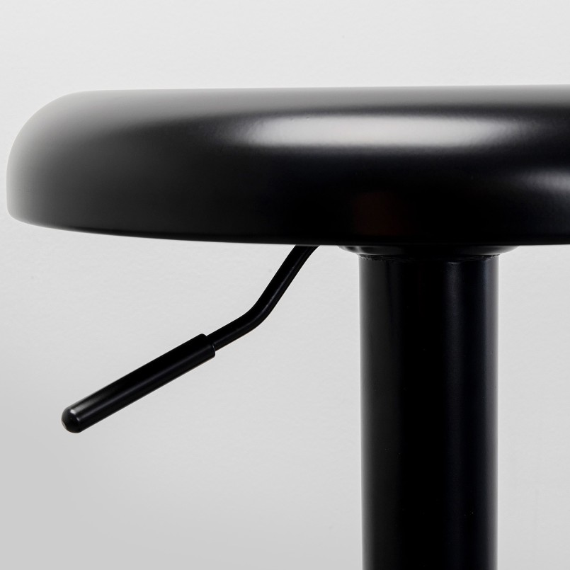 Black steel adjustable bar stool - Kalea - Kare Design