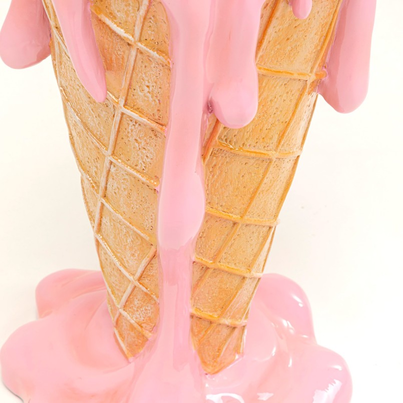 Bijzettafel ijs Ø48cm roze Kare Design