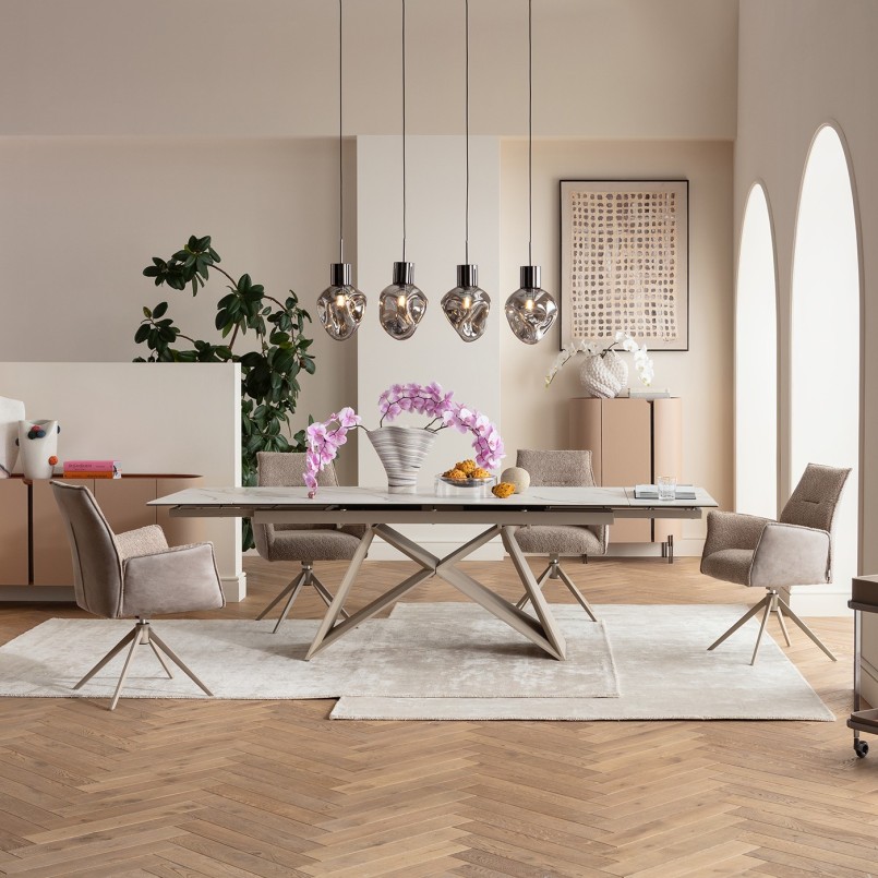 Beige fabric rug - Silja - Kare Design