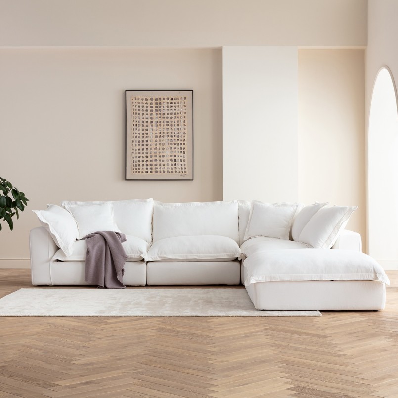 Beige fabric rug - Silja - Kare Design