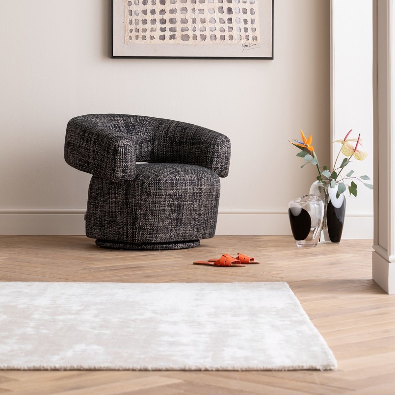 Beige fabric rug - Silja - Kare Design