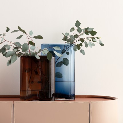 Vaas Grazioso blauw 40cm Kare Design
