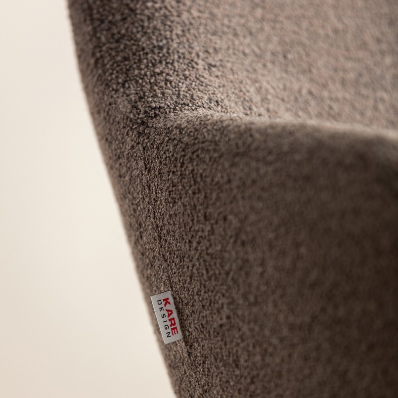 Brown swivel armchair with armrests - Mimi - Kare Design