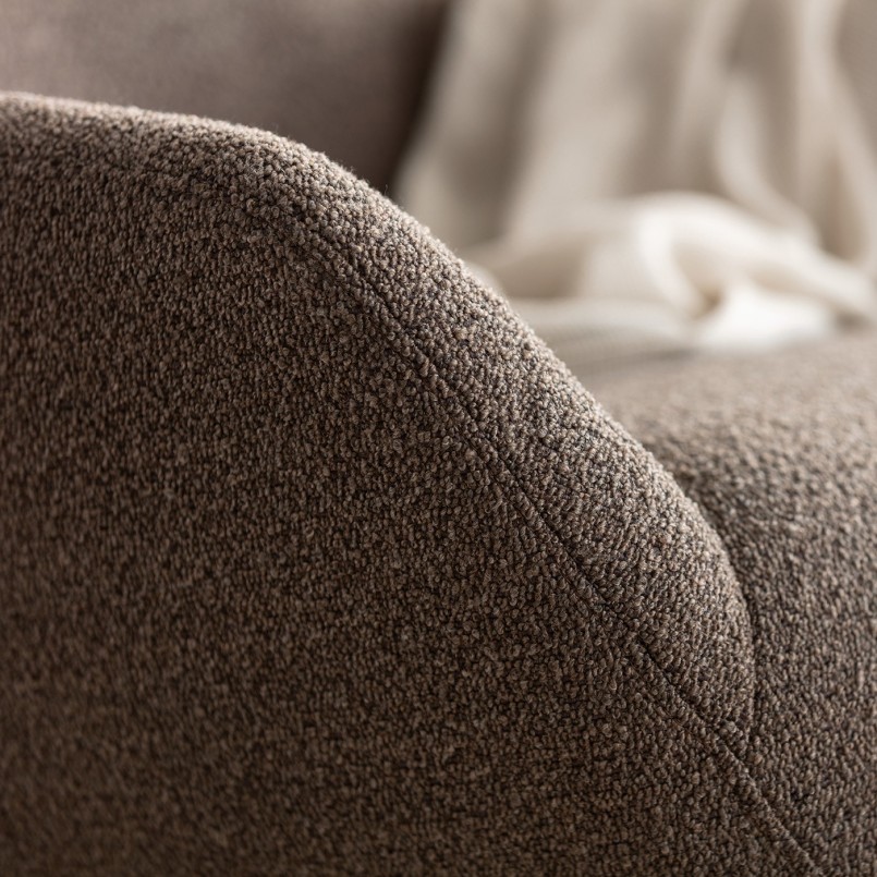 Brown swivel armchair with armrests - Mimi - Kare Design