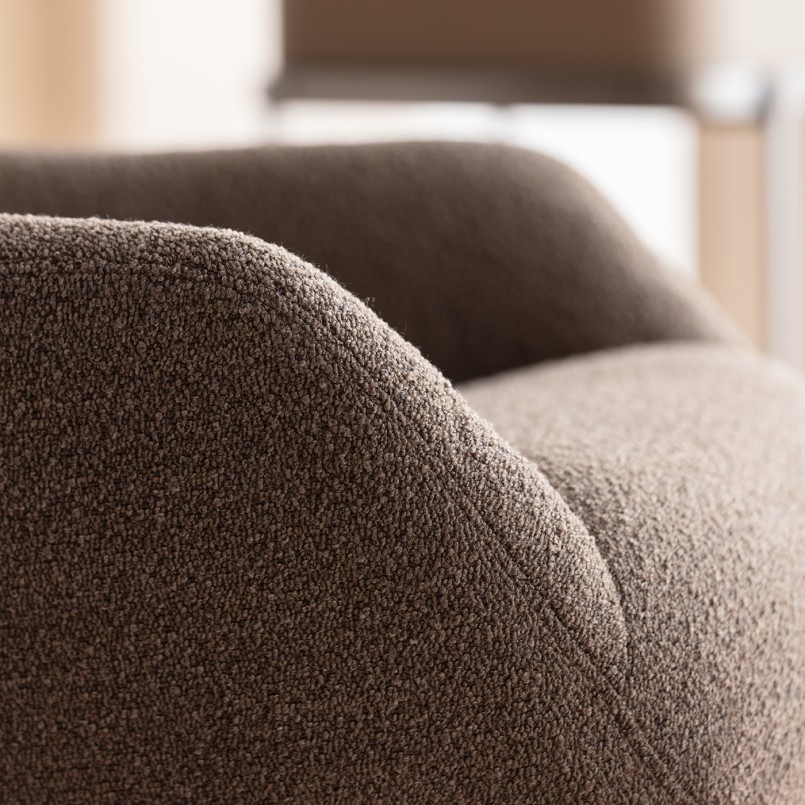 Brown swivel armchair with armrests - Mimi - Kare Design