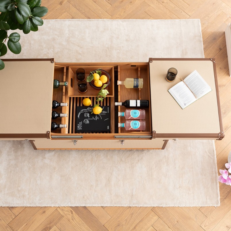 Coffee table with beige imitation bar - Venezia - Kare Design
