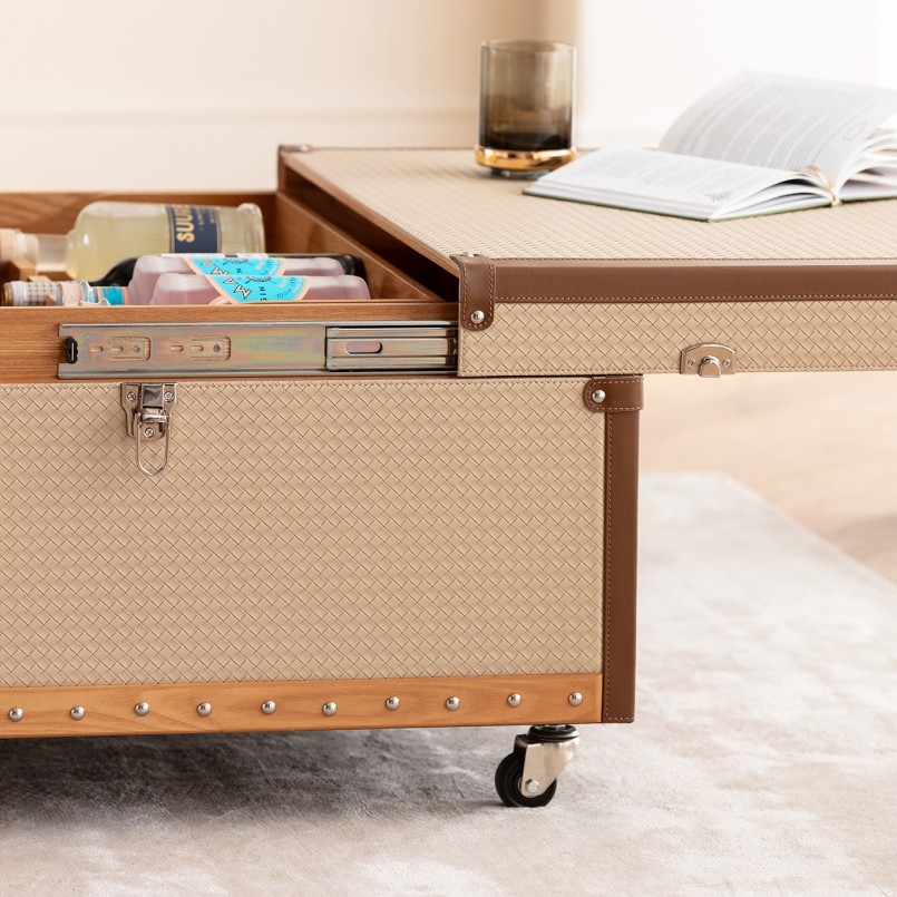 Coffee table with beige imitation bar - Venezia - Kare Design
