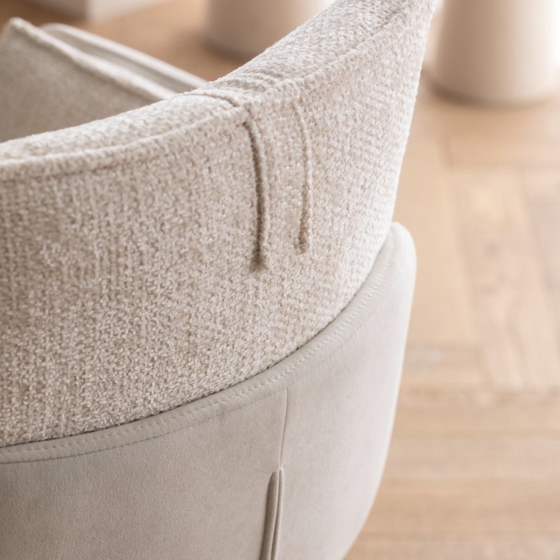 Cream swivel armchair - Hilla - Kare Design