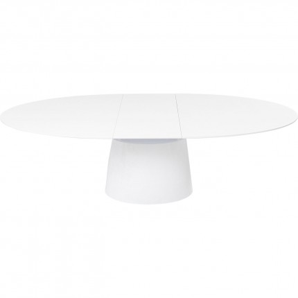 Uitschuifbare eettafel Benvenuto ovaal patentwit Kare Design