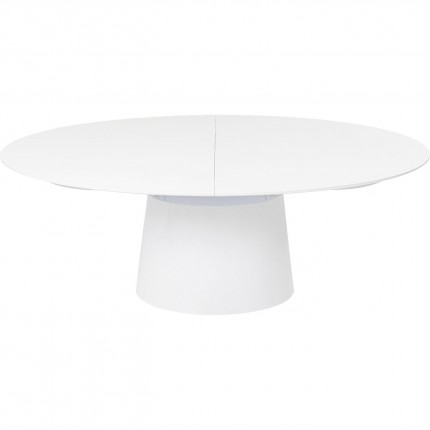 Uitschuifbare eettafel Benvenuto ovaal patentwit Kare Design