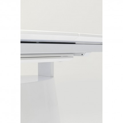 Uitschuifbare eettafel Benvenuto ovaal patentwit Kare Design