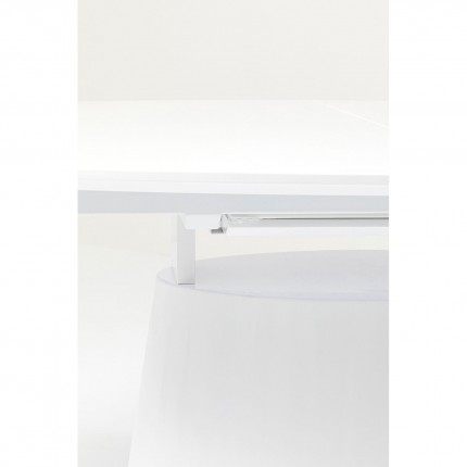Uitschuifbare eettafel Benvenuto ovaal patentwit Kare Design