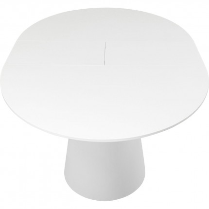 Uitschuifbare eettafel Benvenuto ovaal patentwit Kare Design