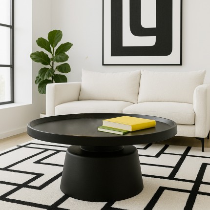 Salontafel Lima Ø70cm zwart Kare Design Salontafel Lima Ø70cm zwart Kare Design