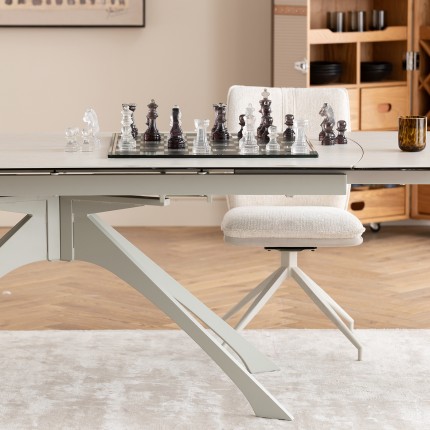 Uitschuifbare eettafel Lana 260x90cm beige Kare Design