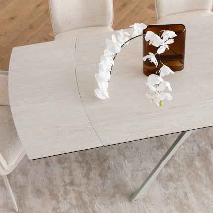 Uitschuifbare eettafel Lana 260x90cm beige Kare Design