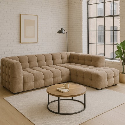 Corner Sofa Salamanca XL brown right Kare Design