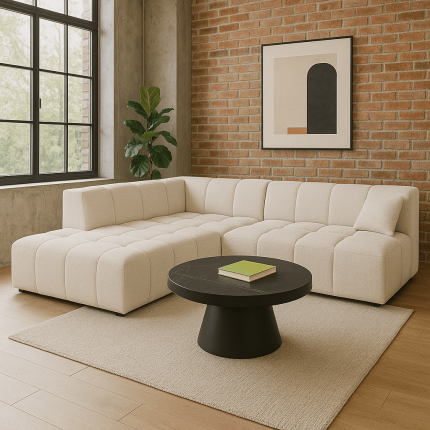 Corner Sofa Belami cream left Kare Design