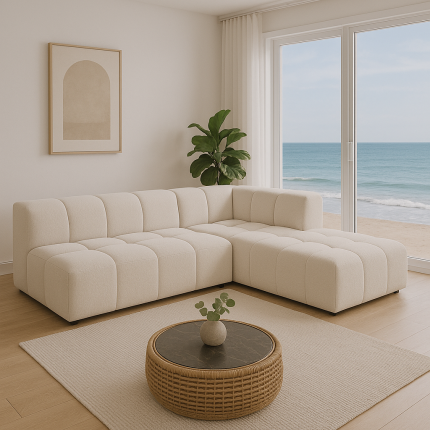 Corner Sofa Belami cream right Kare Design