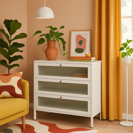 Sideboard Naxos white 3 doors Kare Design