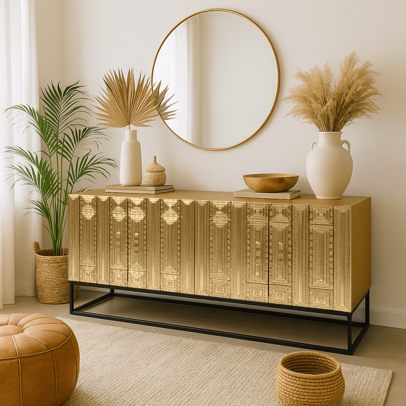 Golden ethnic sideboard - Marrakesh - Kare Design