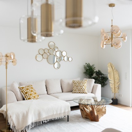 Kussen Catena Chain geel en wit Kare Design