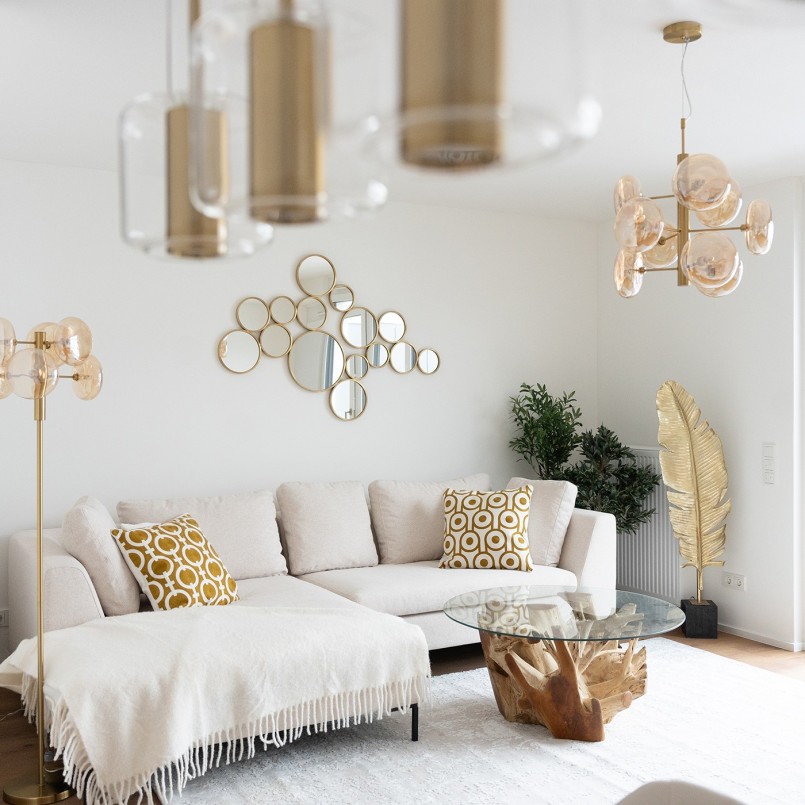 Yellow and white cushion - Catena - Kare Design