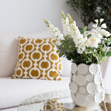 Kussen Catena Chain geel en wit Kare Design