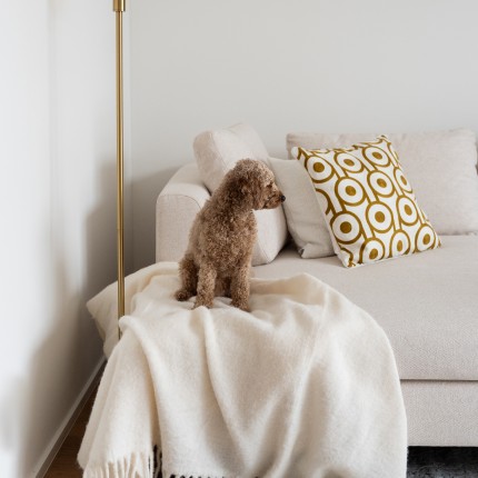 Kussen Catena Chain geel en wit Kare Design