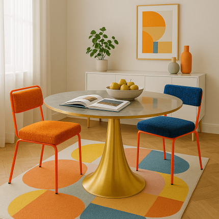 Stoel Ally oranje en rood Kare Design Stoel Ally oranje en rood Kare Design