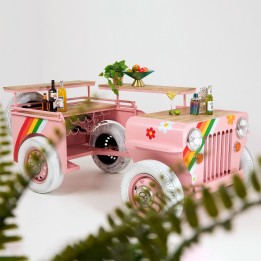 Pink car bar with flowers and rainbow - Flower Power - Kare Design