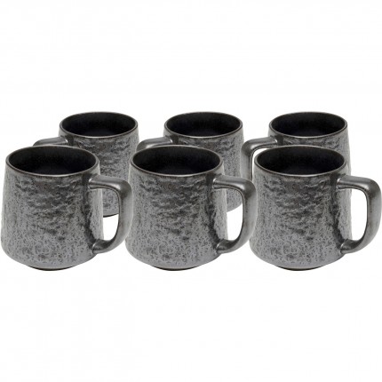 Mokken Cosmos zwart (6/set) Kare Design
