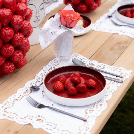 Plate Deep Colorino red Ø21cm (6/set) Kare Design Plate Deep Colorino red Ø21cm (6/set) Kare Design