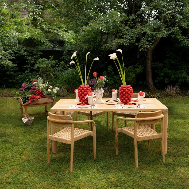 Porcelain red strawberry vase - Kare Design