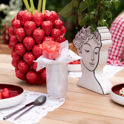 Vaas aardbeien rood 30cm Kare Design