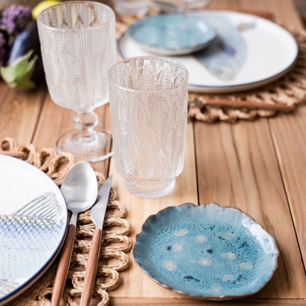 Borden Mina Ø14cm blauw (6/set) Kare Design