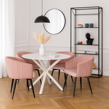 Draaistoel met armleuningen Merida roze Kare Design Draaistoel met armleuningen Merida roze Kare Design