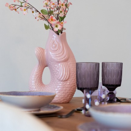Wijnglazen Fogli paars (6/set) Kare Design