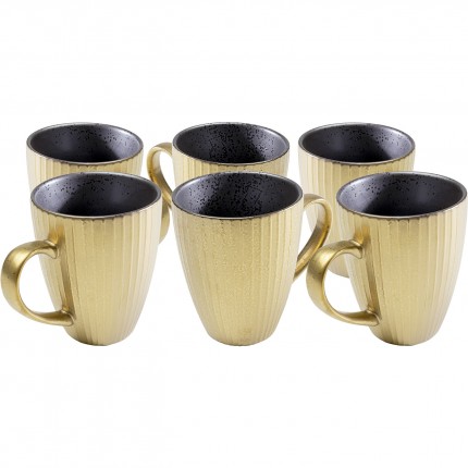 Mokken Diva goud (6/set) Kare Design