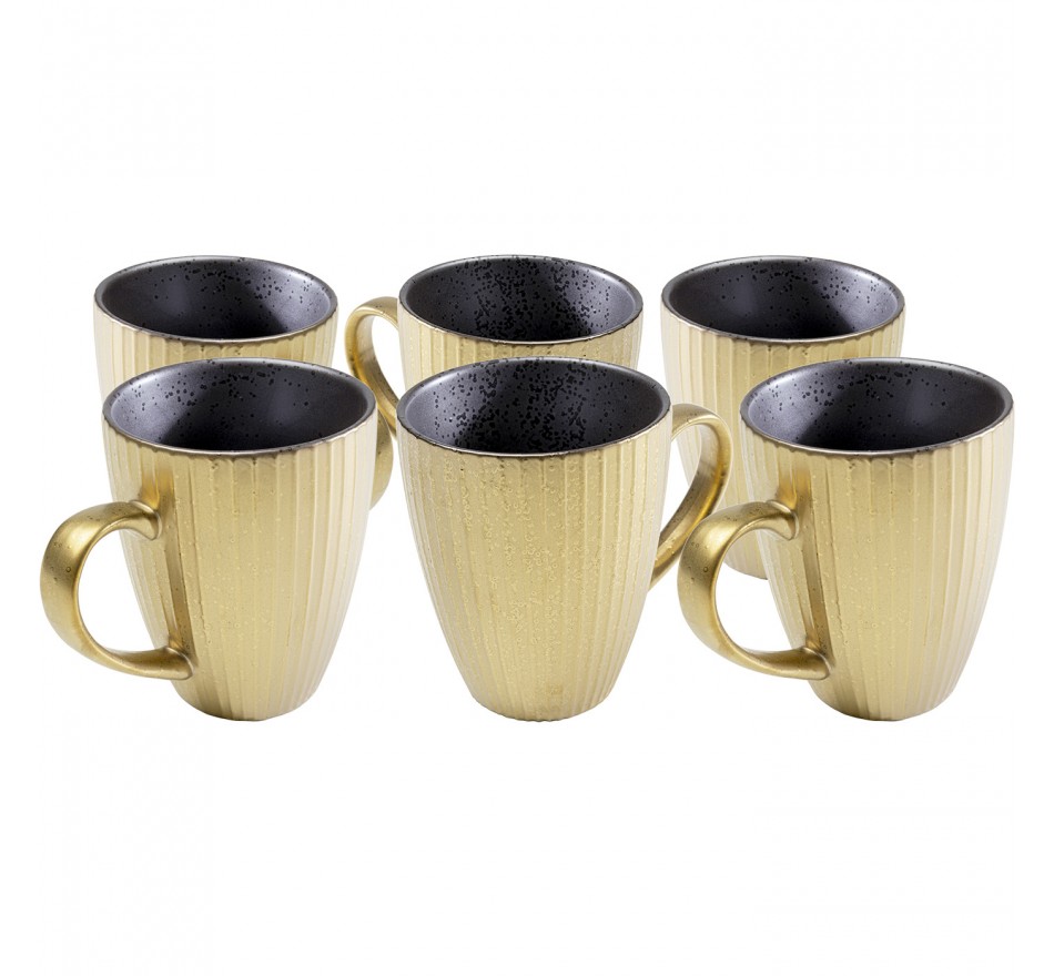 Mokken Diva goud (6/set) Kare Design Mokken Diva goud (6/set) Kare Design