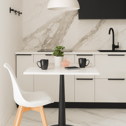 Eettafel Bistrot Capri 70x70cm wit marmer Kare Design Eettafel Bistrot Capri 70x70cm wit marmer Kare Design