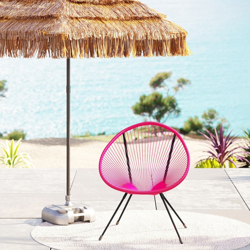 Fuchsia pink garden armchair - Acapulco - Kare Design