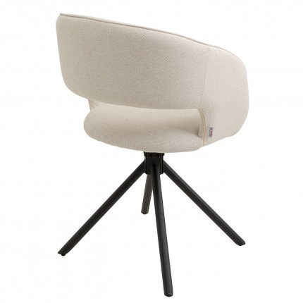 Draaistoel met armleuningen Gina zwart Kare Design