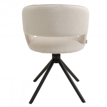 Draaistoel met armleuningen Gina zwart Kare Design
