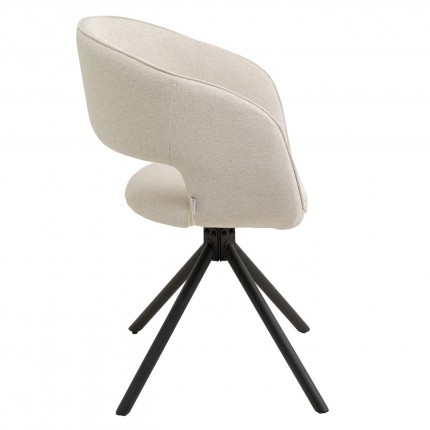 Draaistoel met armleuningen Gina zwart Kare Design