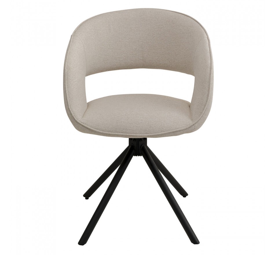 Draaistoel met armleuningen Gina zwart Kare Design Draaistoel met armleuningen Gina zwart Kare Design