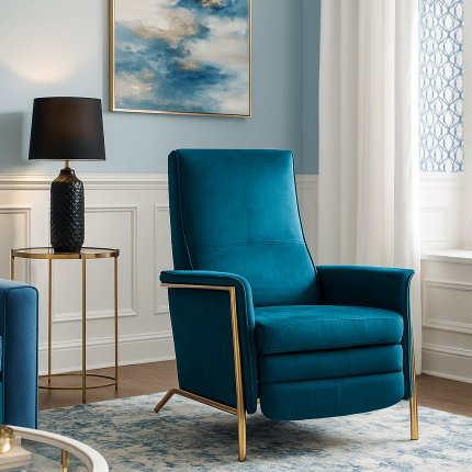 Relaxchair Lazy Velvet Blue Kare Design