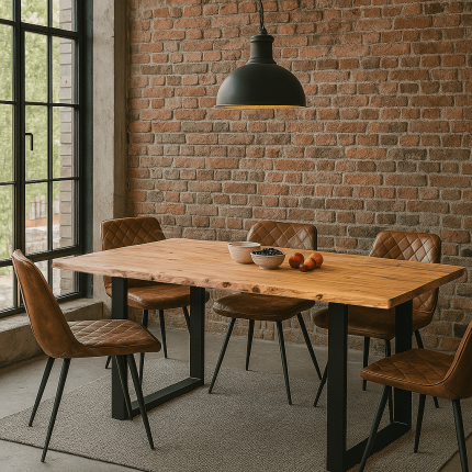 Eettafel Harmony 180x90cm acacia zwart Kare Design