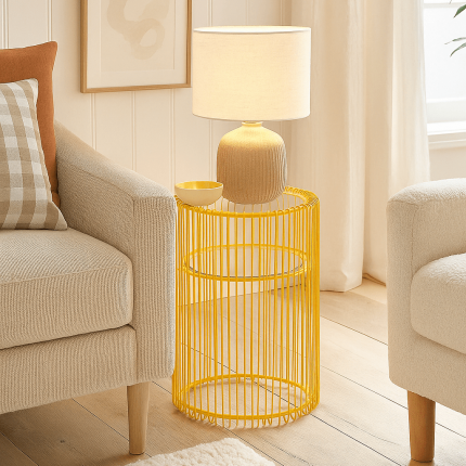 Side Table Wire brass 70cm Kare Design Side Table Wire brass 70cm Kare Design