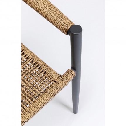 Tuinmeubilair Possibilita tafel 220cm en 6 stoelen nature Kare Design